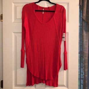 Free People Small Thermal Long Sleeve Sweater NWT